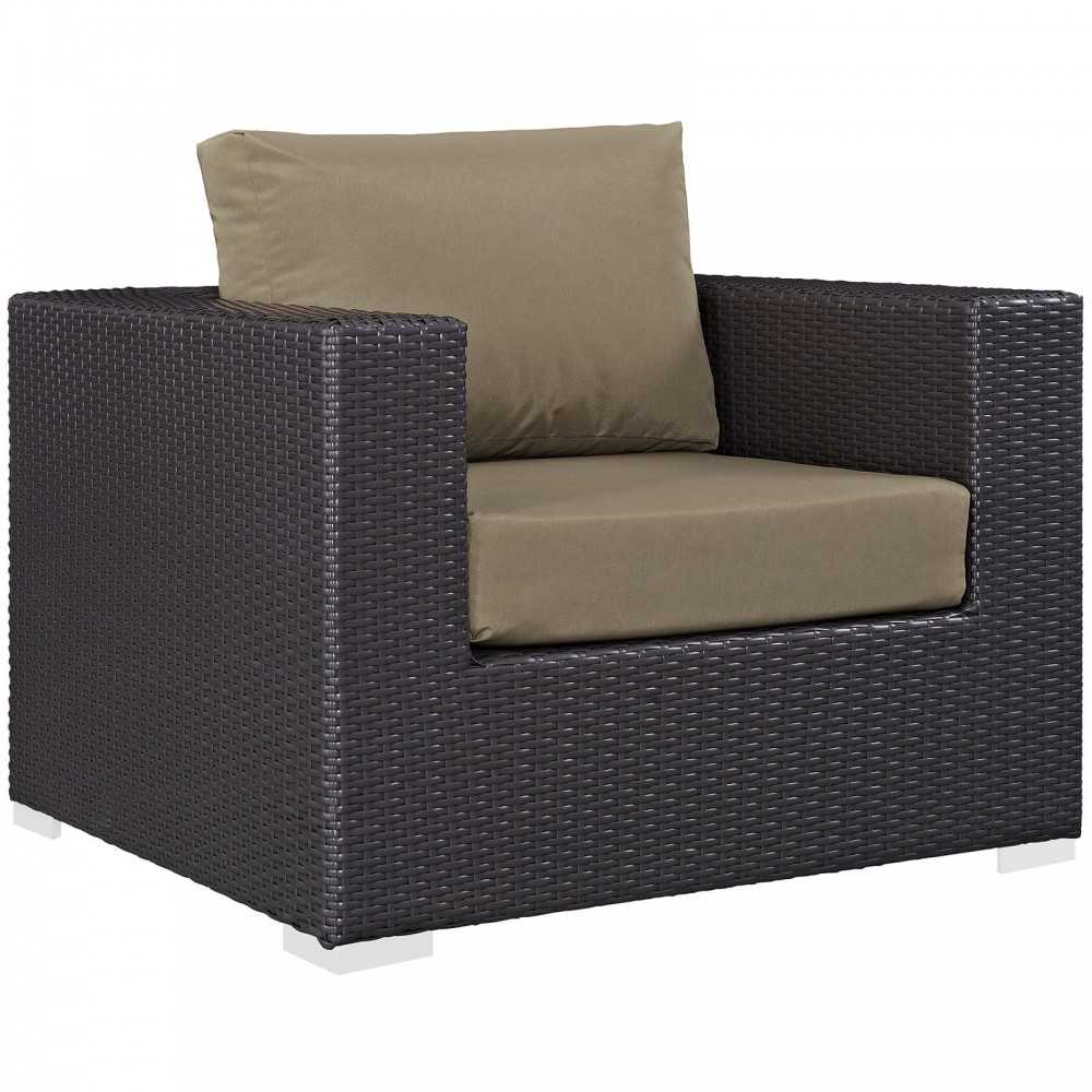Convene 8 Piece Outdoor Patio Sofa Set, Espresso Mocha