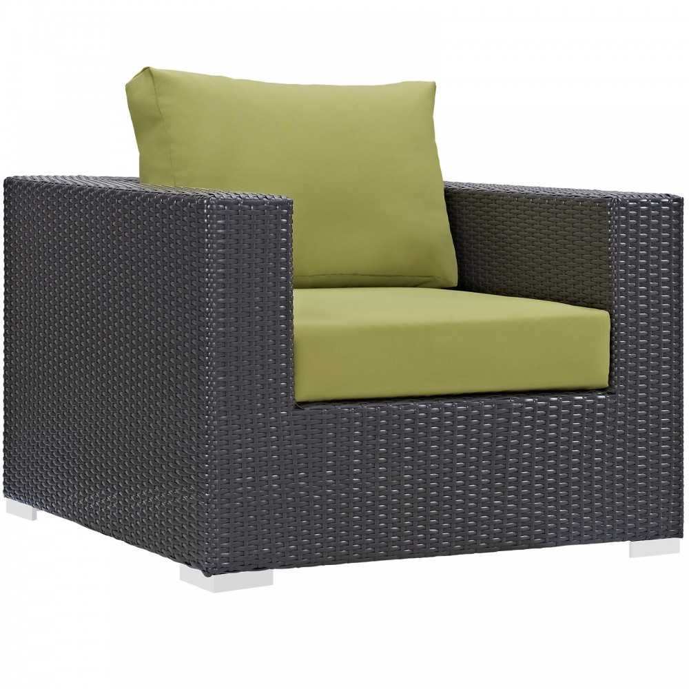Convene 8 Piece Outdoor Patio Sofa Set, Espresso Peridot