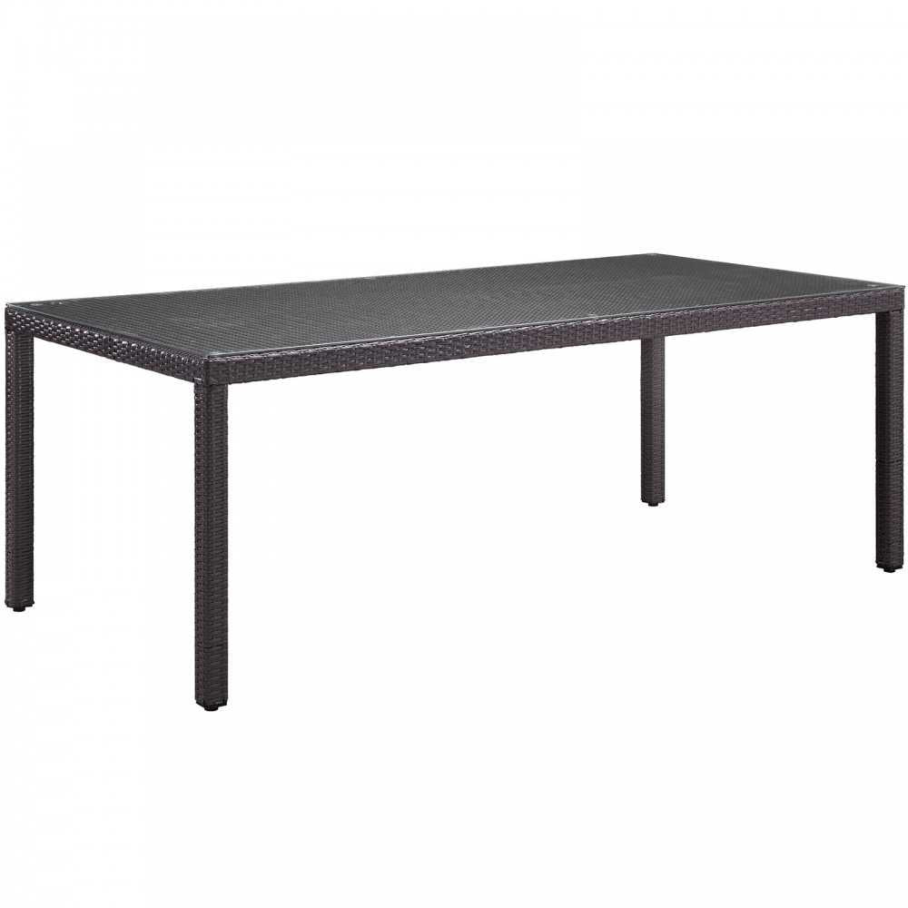 Convene 9 Piece Outdoor Patio Dining Set, Espresso Mocha