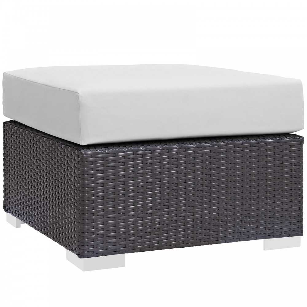 Convene 9 Piece Outdoor Patio Sofa Set, Espresso White, EEI-2354-EXP-WHI-SET