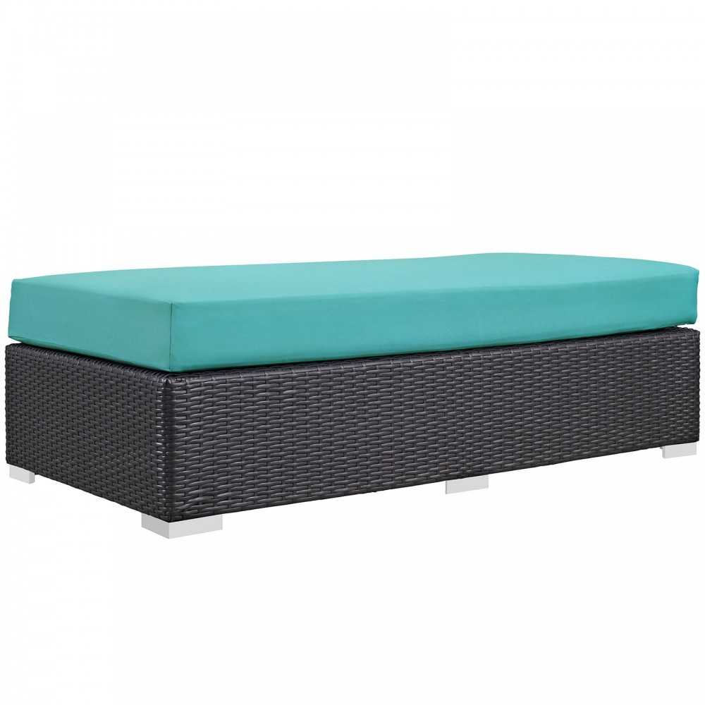 Convene 9 Piece Outdoor Patio Sofa Set, Espresso Turquoise, EEI-2161-EXP-TRQ-SET