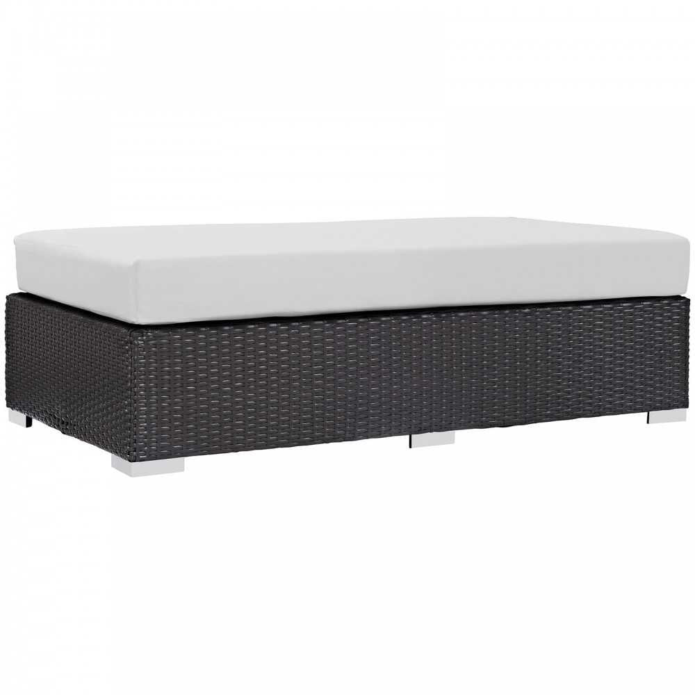 Convene 9 Piece Outdoor Patio Sofa Set, Espresso White, EEI-2161-EXP-WHI-SET