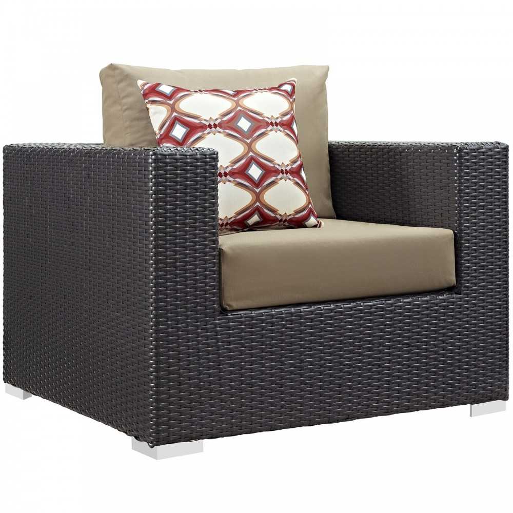 Convene 9 Piece Outdoor Patio Sofa Set, Espresso Mocha, EEI-2354-EXP-MOC-SET
