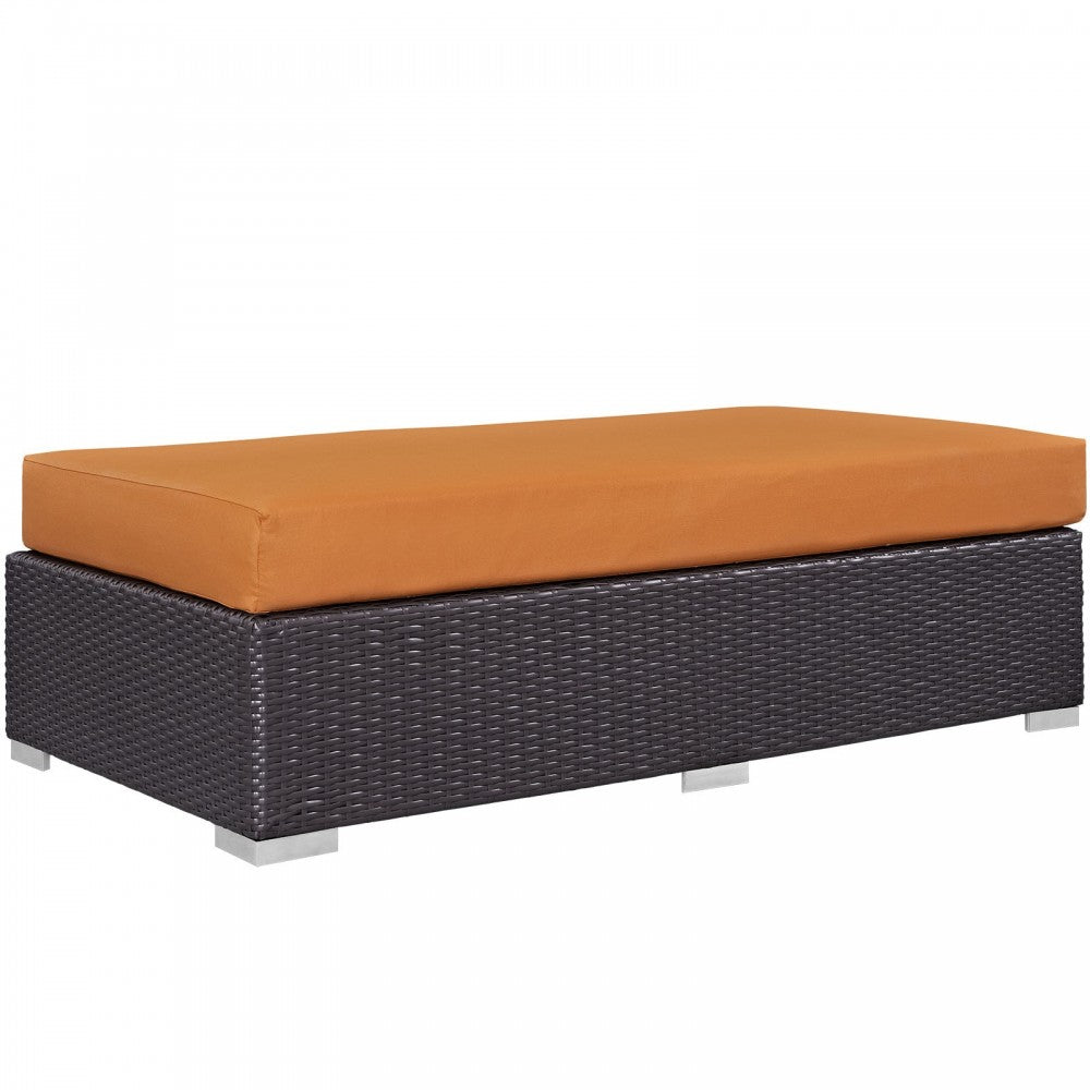 Convene 9 Piece Outdoor Patio Sofa Set, Espresso Orange, EEI-2354-EXP-ORA-SET