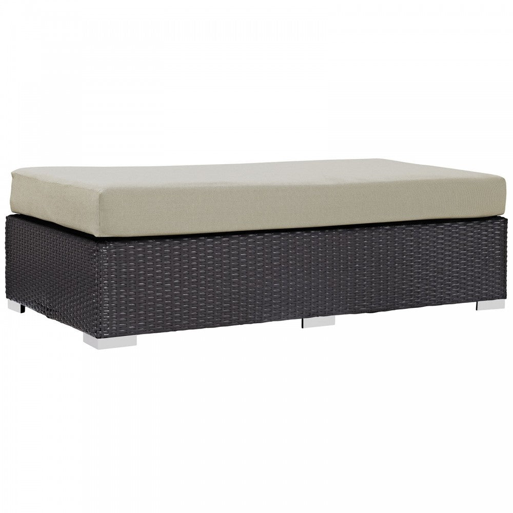 Convene 9 Piece Outdoor Patio Sofa Set, Espresso Beige, EEI-2161-EXP-BEI-SET