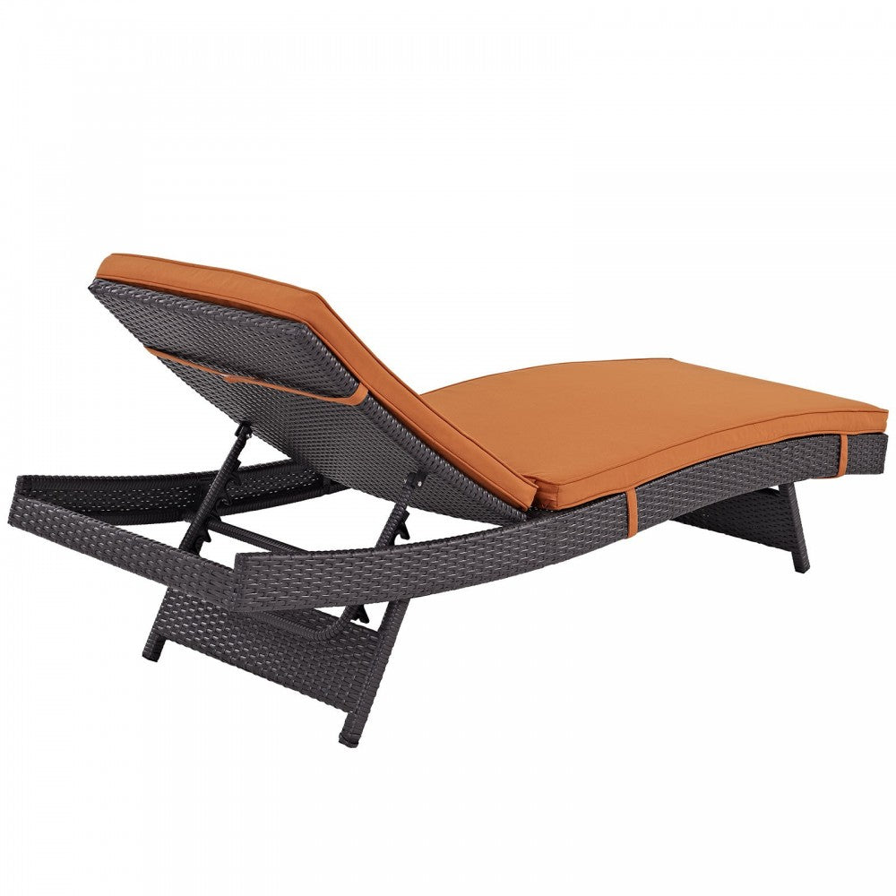 Convene Chaise Outdoor Patio Set of 2, Espresso Orange