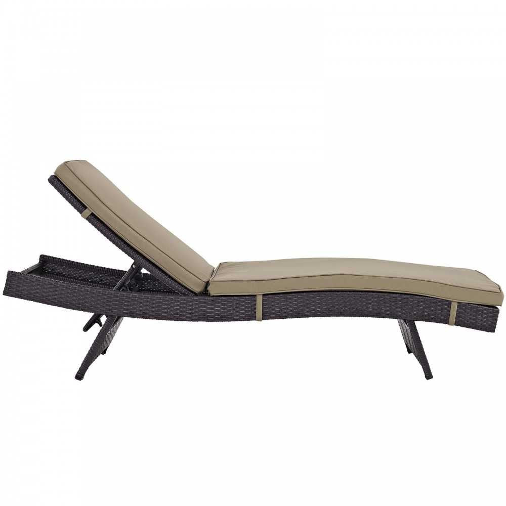 Convene Chaise Outdoor Patio Set of 2, Espresso Mocha
