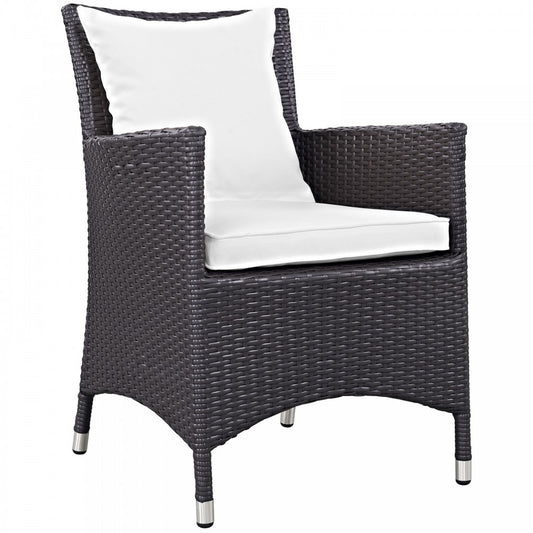 Convene Dining Outdoor Patio Armchair, Espresso White
