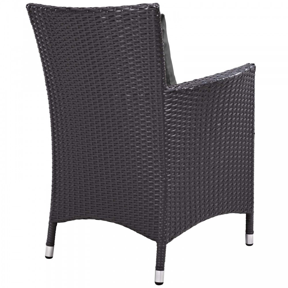 Convene Dining Outdoor Patio Armchair, Espresso Charcoal