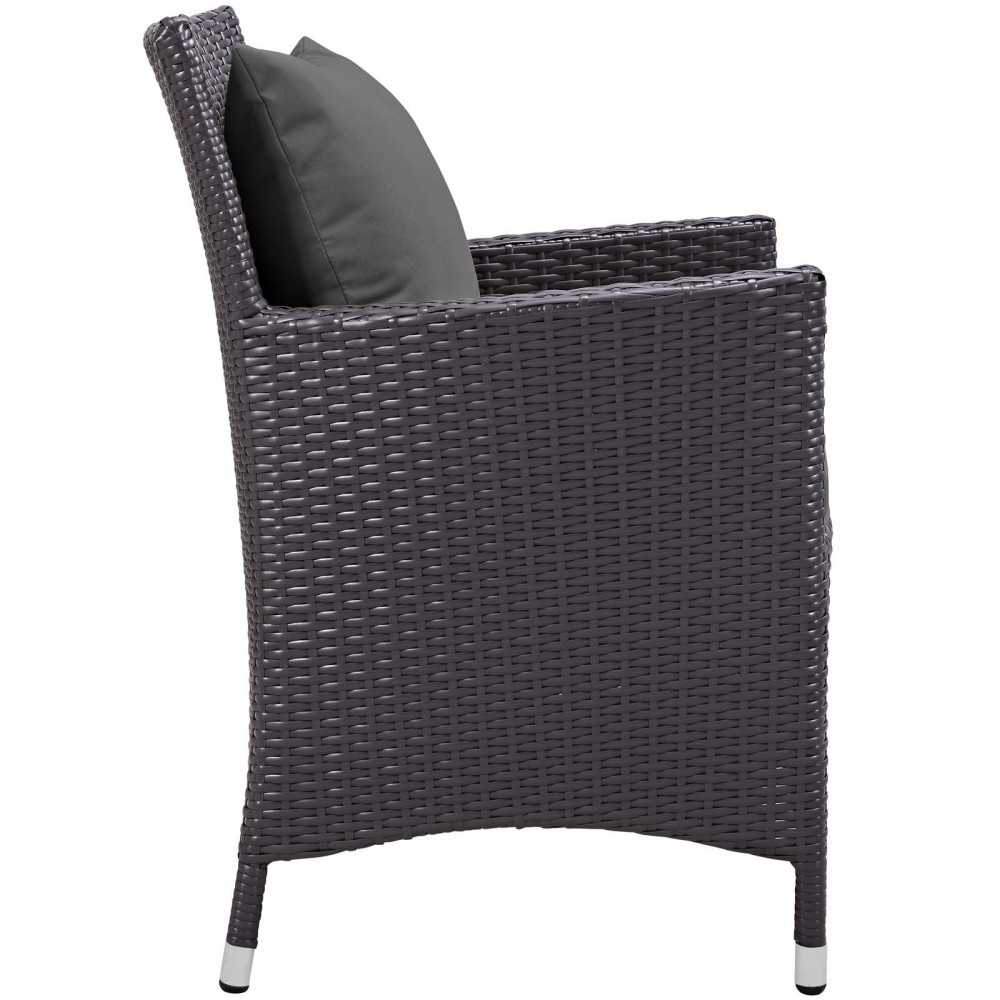 Convene Dining Outdoor Patio Armchair, Espresso Charcoal
