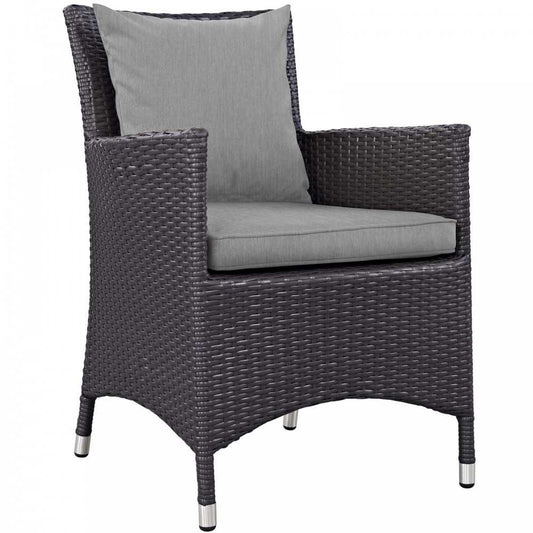 Convene Dining Outdoor Patio Armchair, Espresso Gray