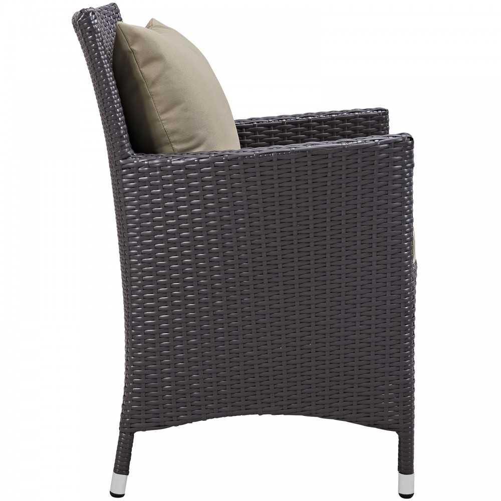 Convene Dining Outdoor Patio Armchair, Espresso Mocha