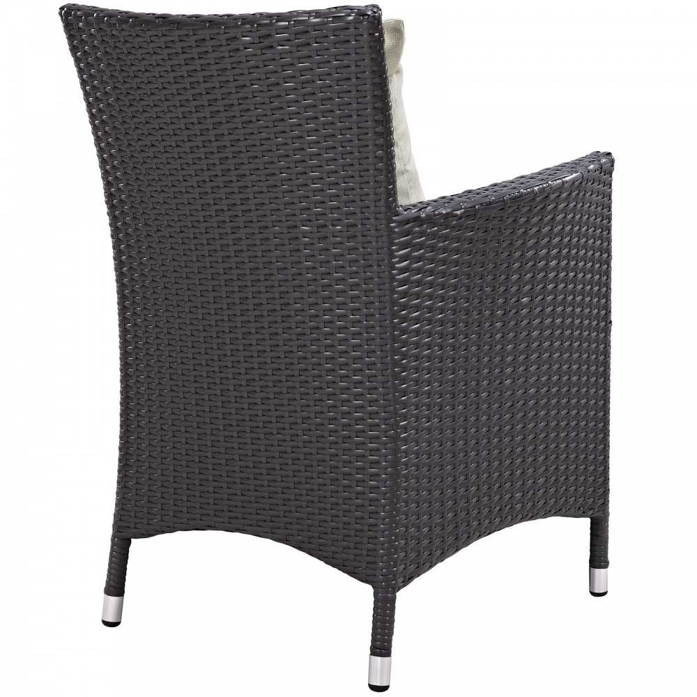 Convene Dining Outdoor Patio Armchair, Espresso Beige