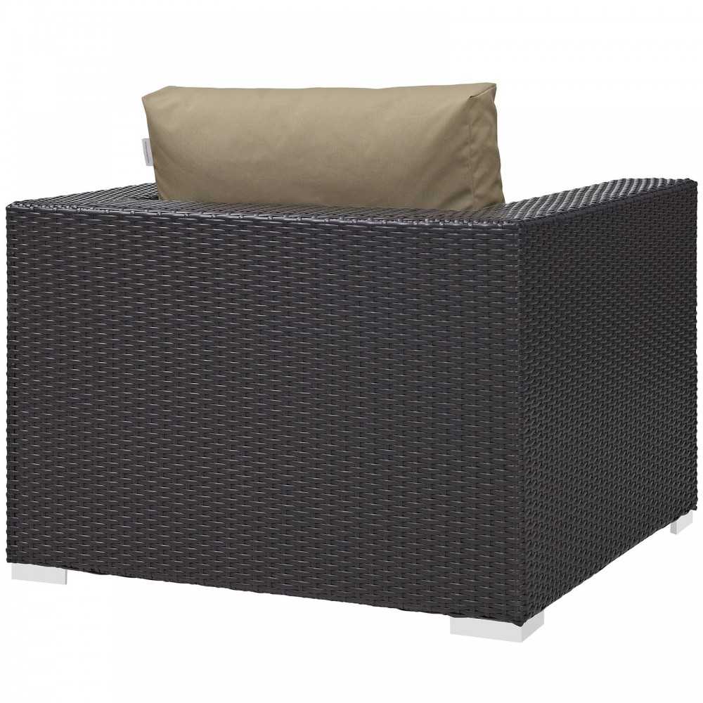 Convene Outdoor Patio Armchair, Espresso Mocha