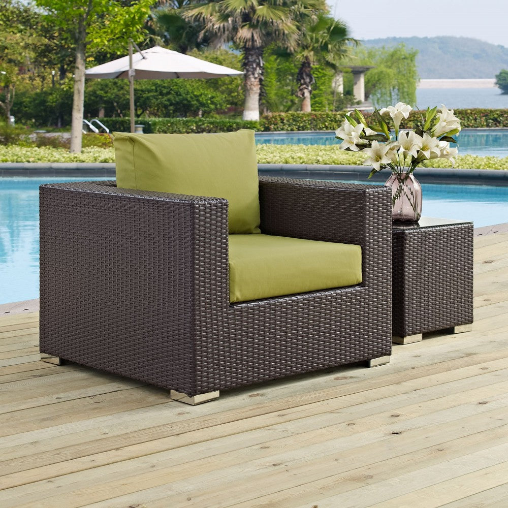 Convene Outdoor Patio Armchair, Espresso Peridot