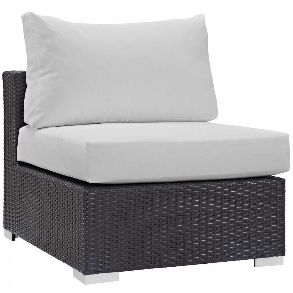 Convene Outdoor Patio Armless, Espresso White