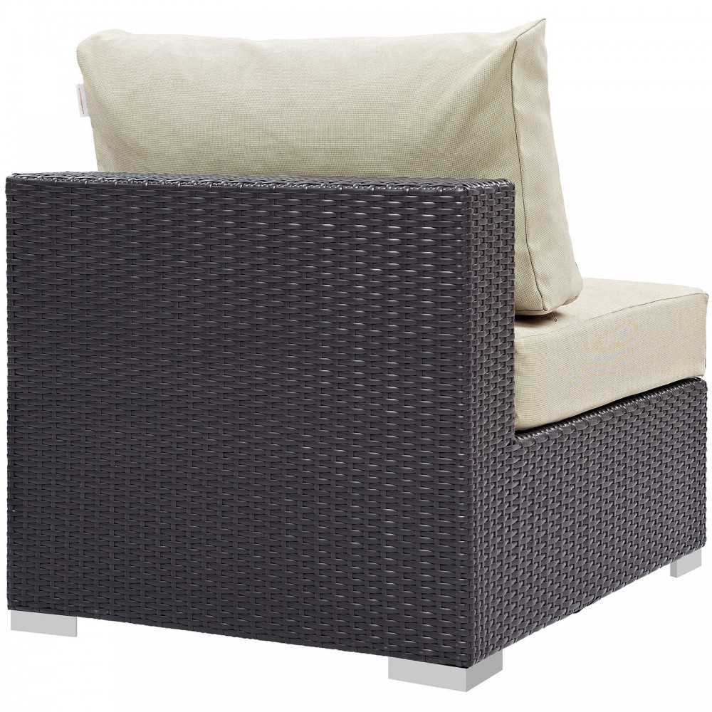Convene Outdoor Patio Armless, Espresso Beige