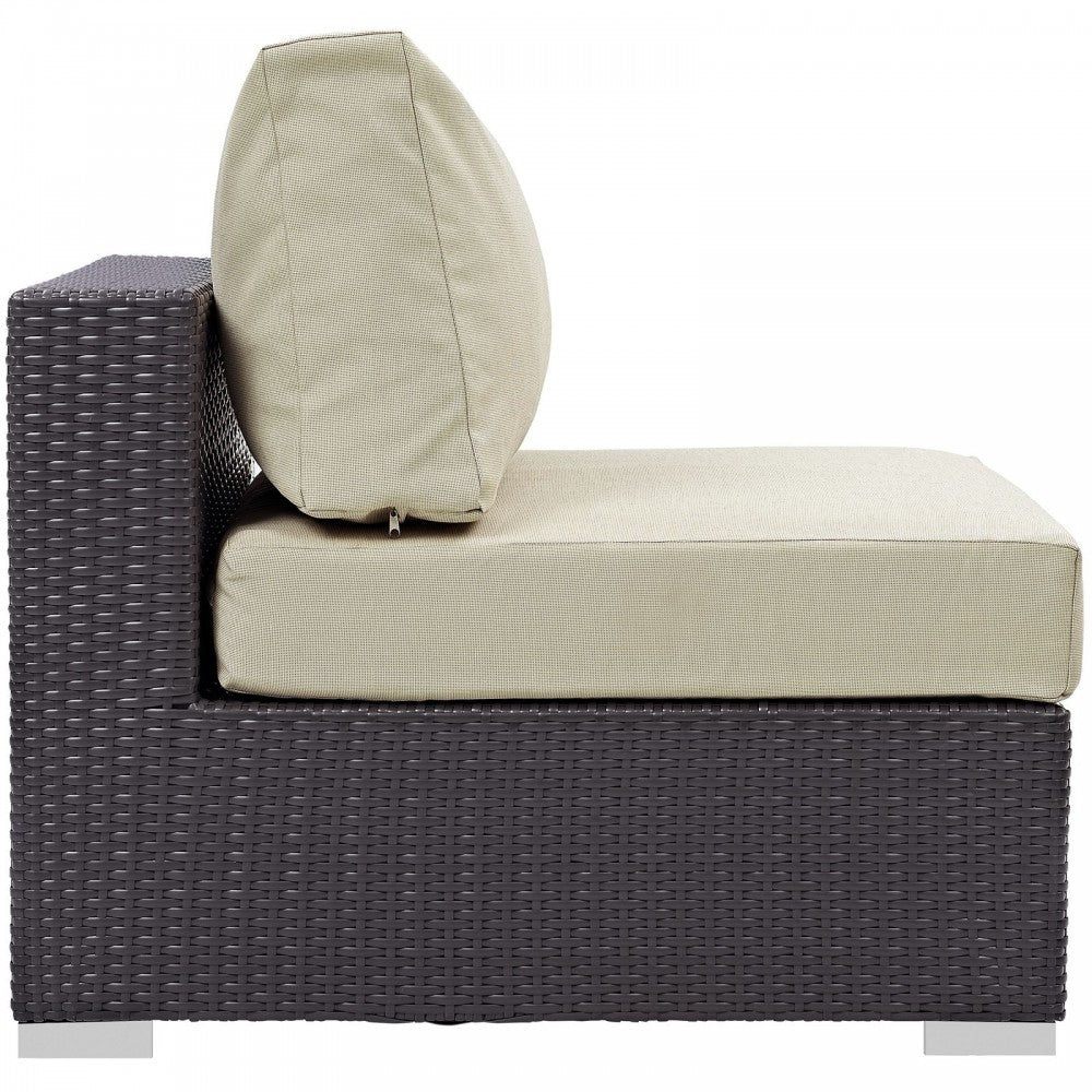 Convene Outdoor Patio Armless, Espresso Beige