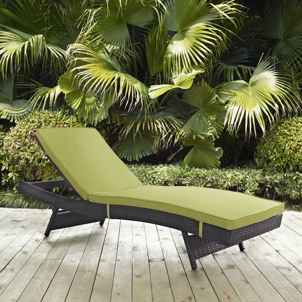 Convene Outdoor Patio Chaise, Espresso Peridot