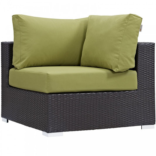 Convene Outdoor Patio Corner, Espresso Peridot