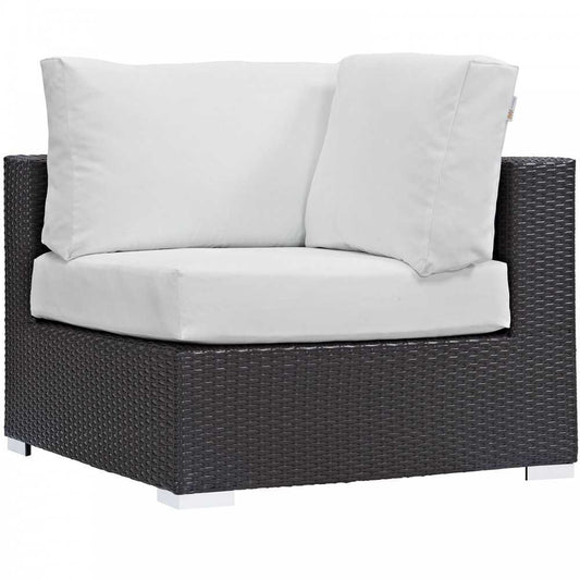 Convene Outdoor Patio Corner, Espresso White