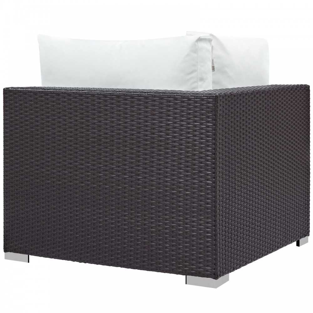 Convene Outdoor Patio Corner, Espresso White