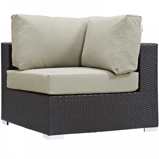 Convene Outdoor Patio Corner, Espresso Beige
