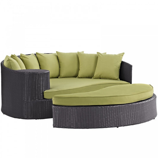 Convene Outdoor Patio Daybed, Espresso Peridot