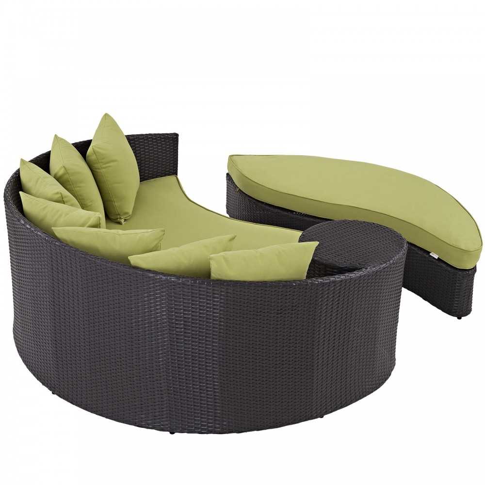 Convene Outdoor Patio Daybed, Espresso Peridot