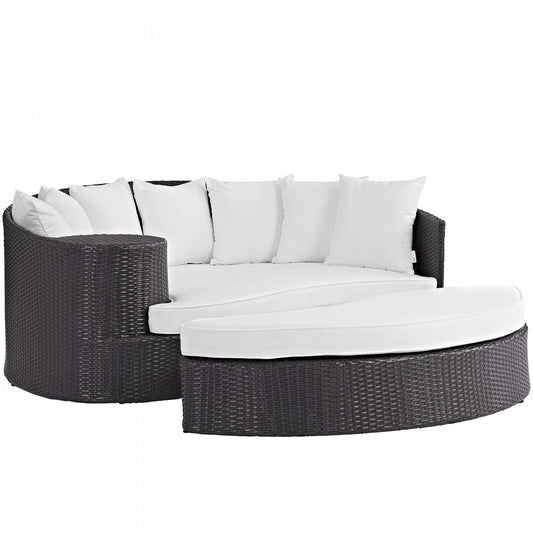Convene Outdoor Patio Daybed, Espresso White