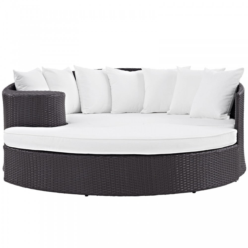 Convene Outdoor Patio Daybed, Espresso White