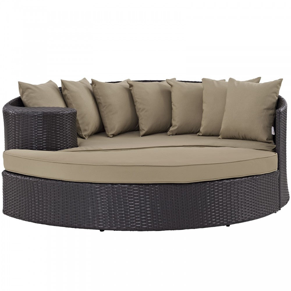 Convene Outdoor Patio Daybed, Espresso Mocha