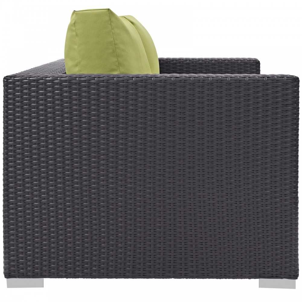 Convene Outdoor Patio Loveseat, Espresso Peridot