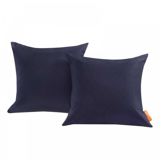 Convene Two Piece Outdoor Patio Pillow Set, Navy