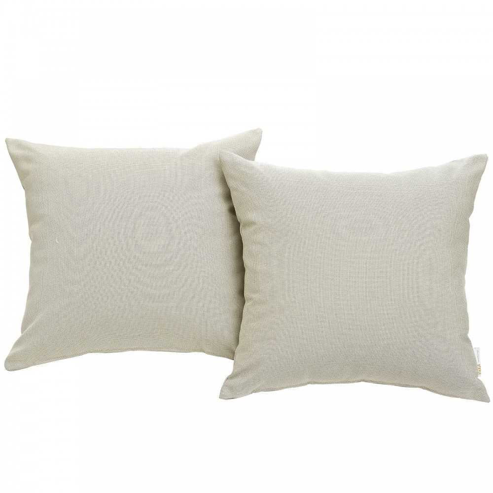 Convene Two Piece Outdoor Patio Pillow Set, Beige
