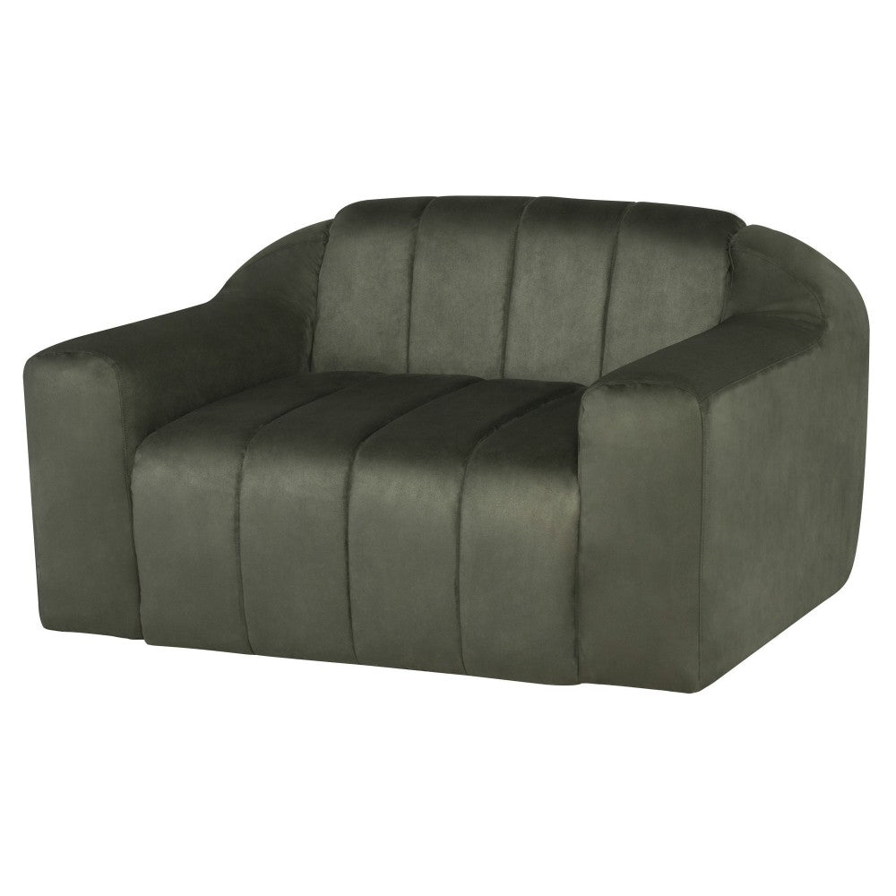 Coraline Sage Microsuede Fabric Single Seat Sofa