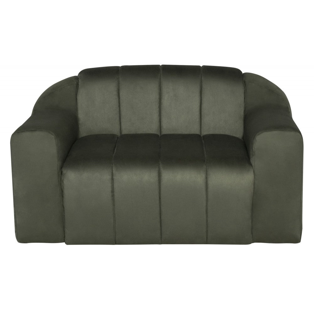 Coraline Sage Microsuede Fabric Single Seat Sofa