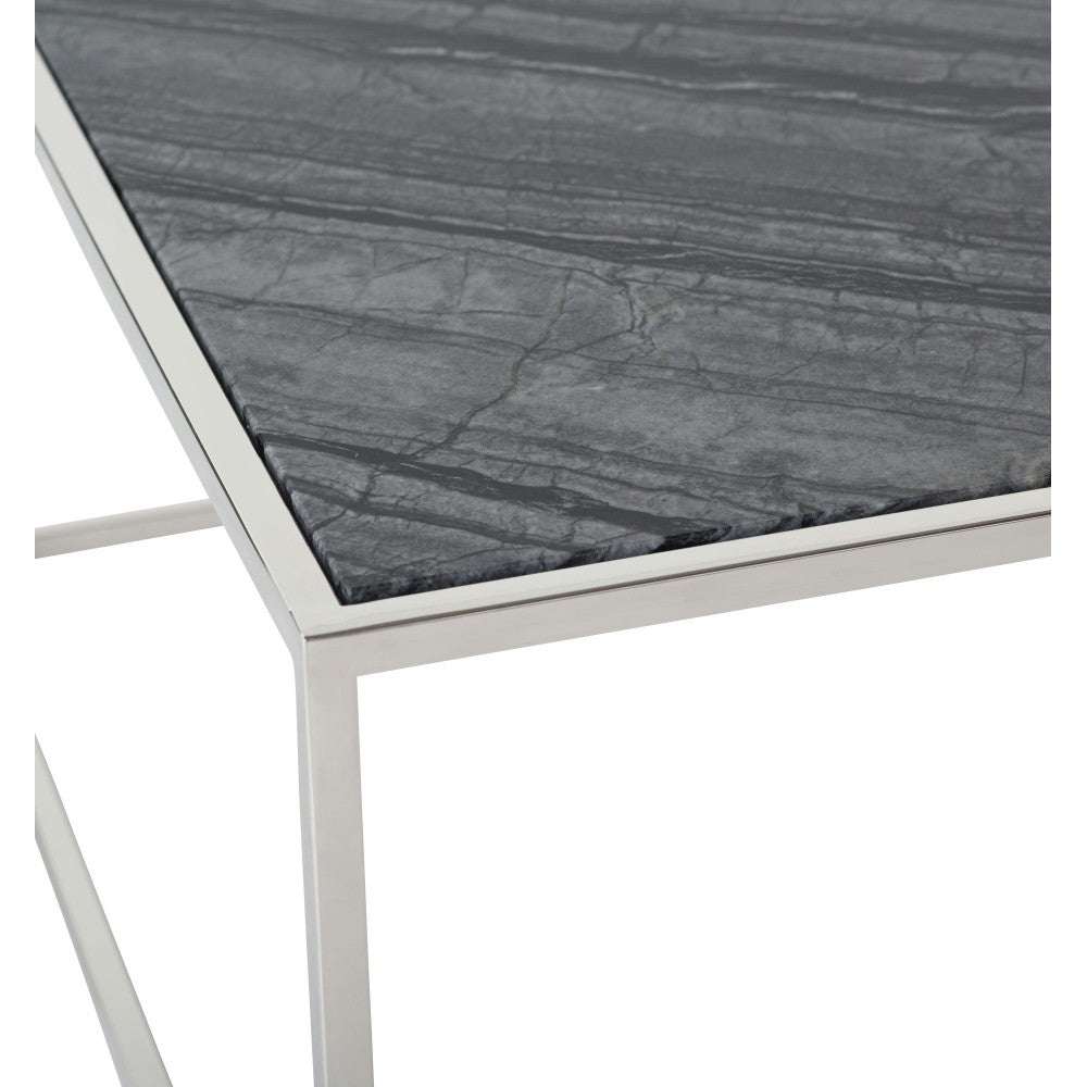 Corbett Black Wood Vein Stone Coffee Table, HGNA527