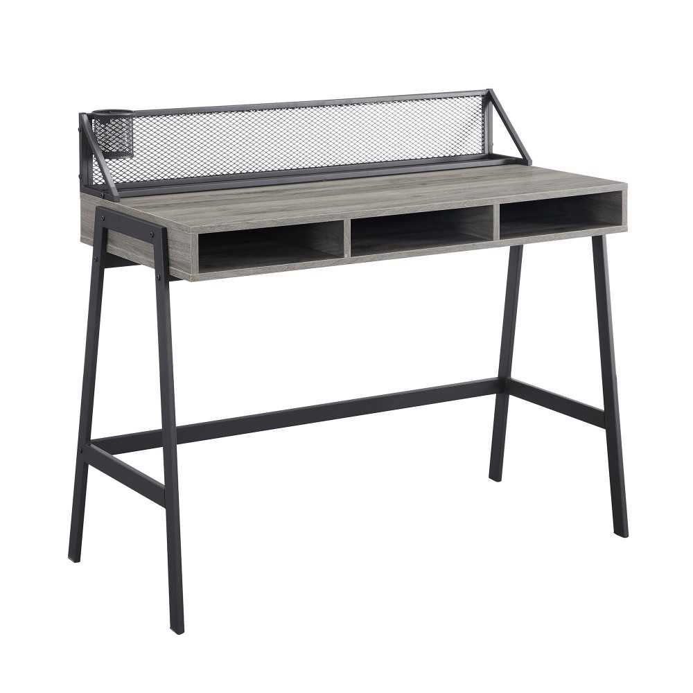 Corbin 42" Mesh Back Writing Desk - Slate Gray