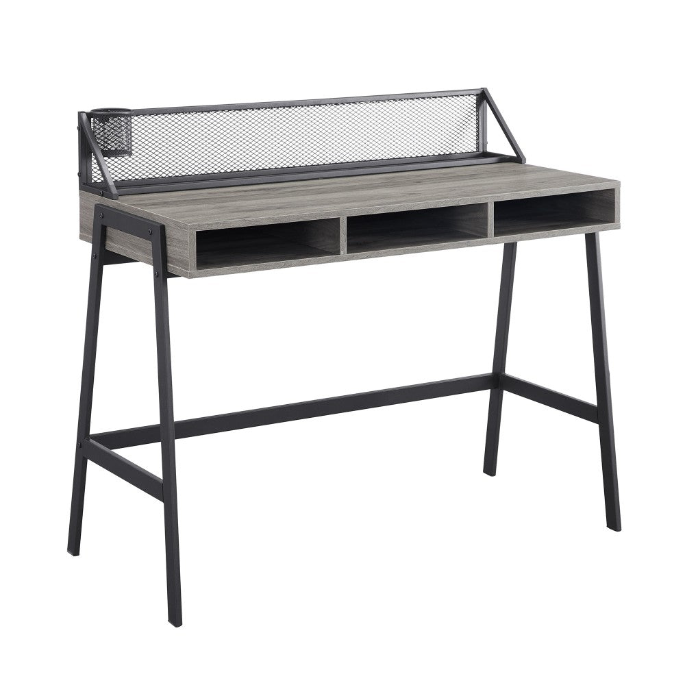 Corbin 42" Mesh Back Writing Desk - Slate Gray
