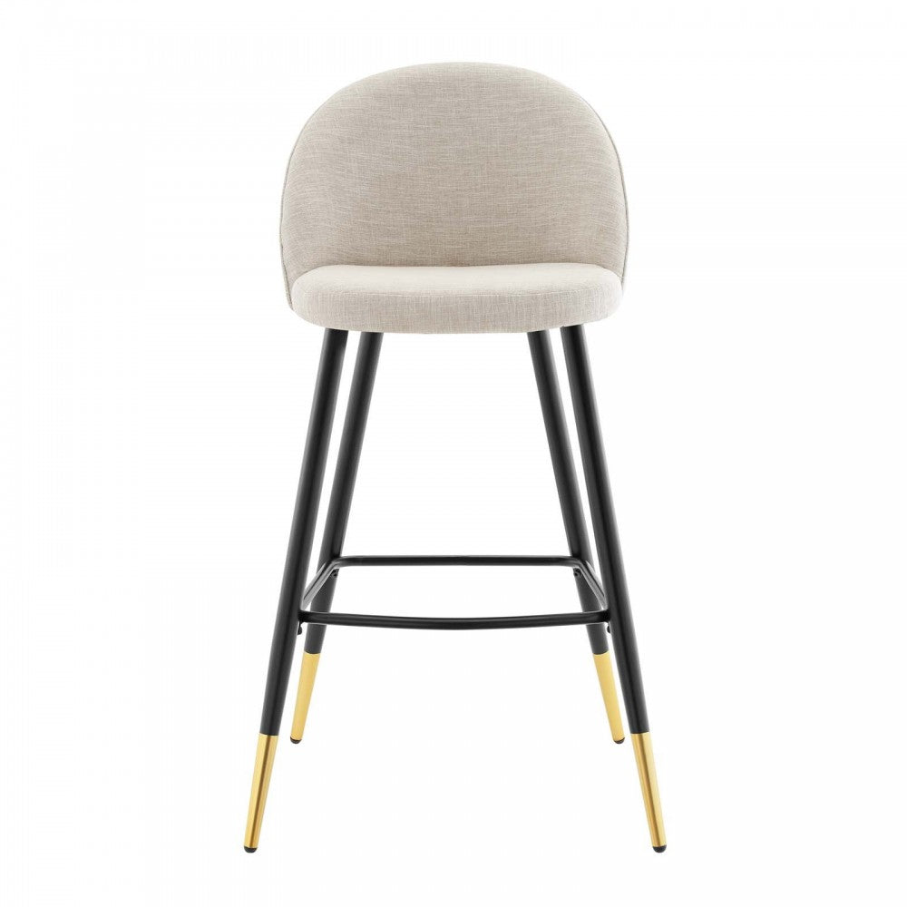 Cordial Fabric Bar Stools - Set of 2, Beige