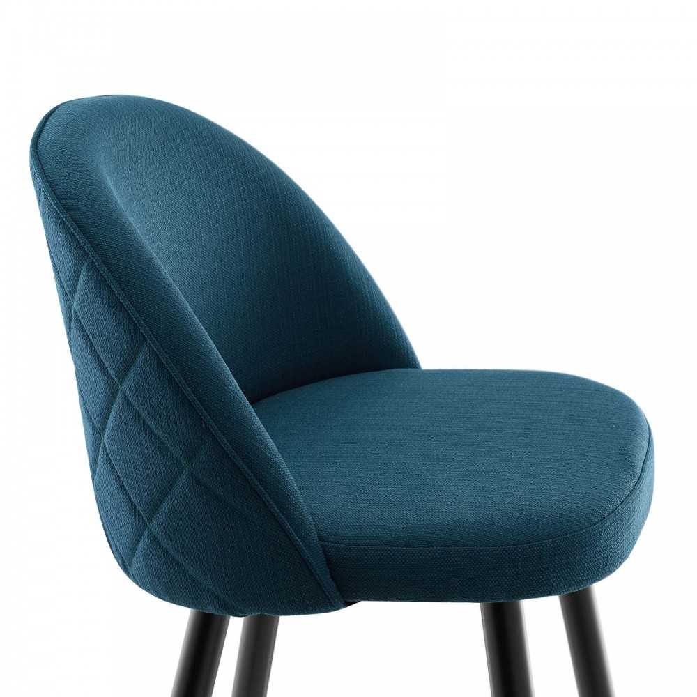 Cordial Fabric Bar Stools - Set of 2, Azure