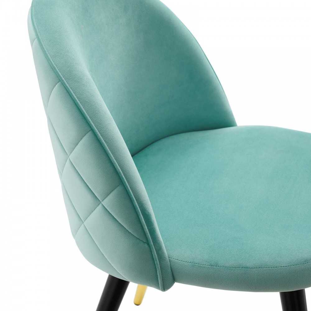Cordial Performance Velvet Dining Chairs - Set of 2, Mint