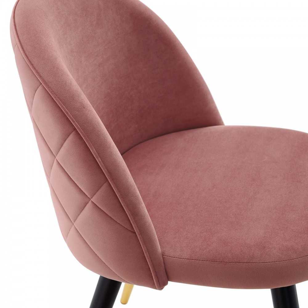 Cordial Performance Velvet Dining Chairs - Set of 2, Dusty Rose