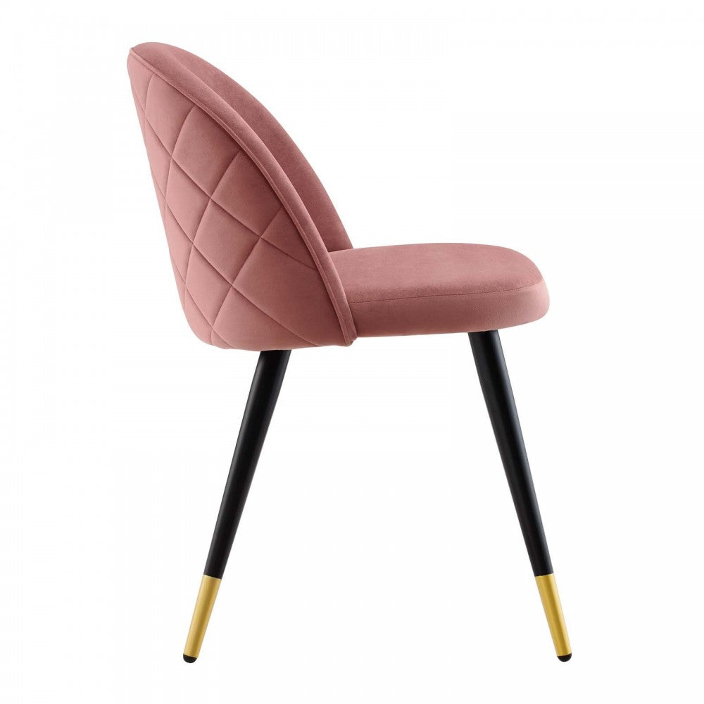 Cordial Performance Velvet Dining Chairs - Set of 2, Dusty Rose