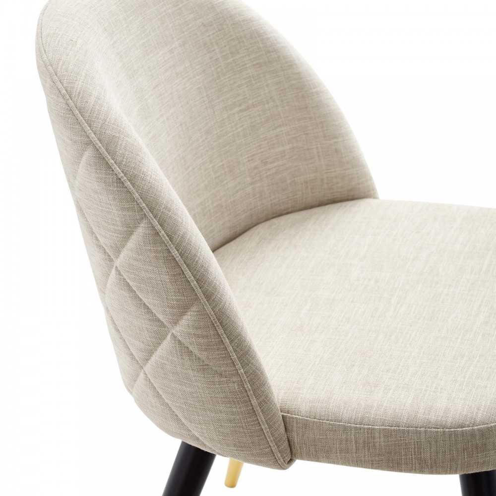 Cordial Upholstered Fabric Dining Chairs - Set of 2, Beige