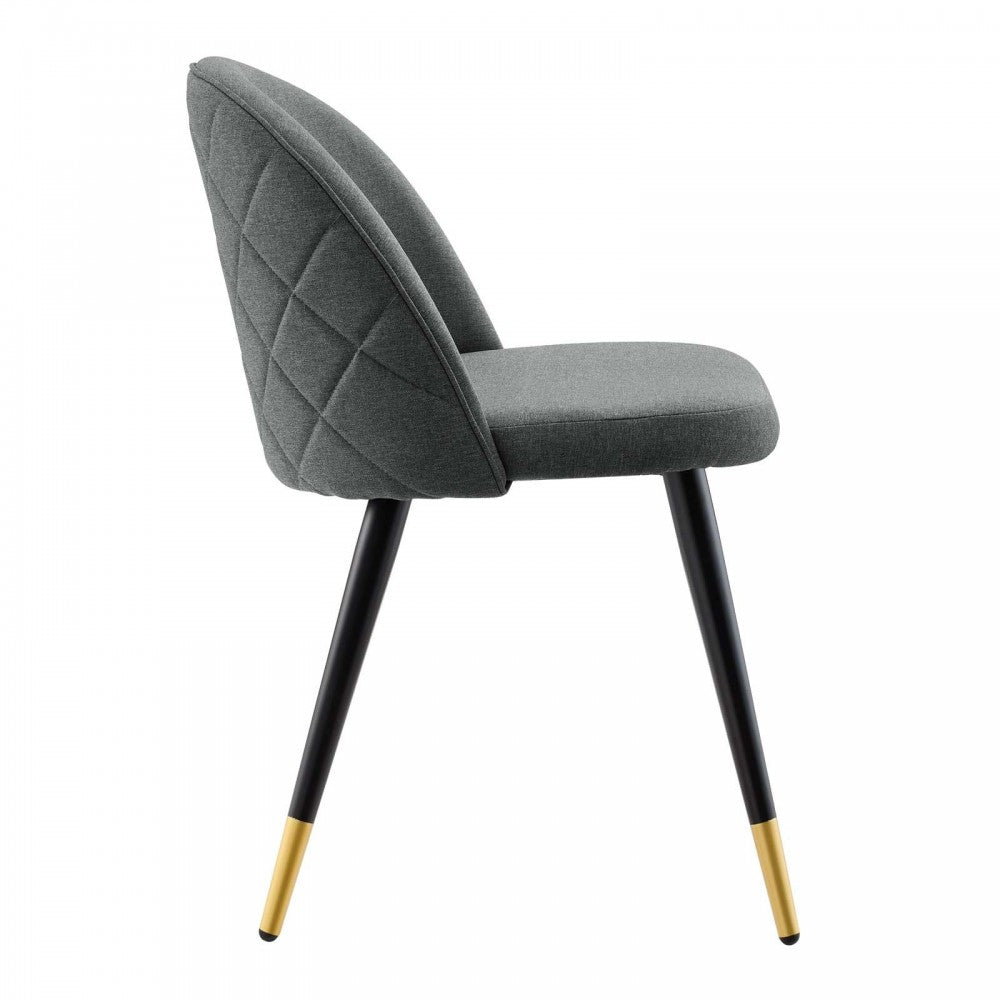 Cordial Upholstered Fabric Dining Chairs - Set of 2, Gray