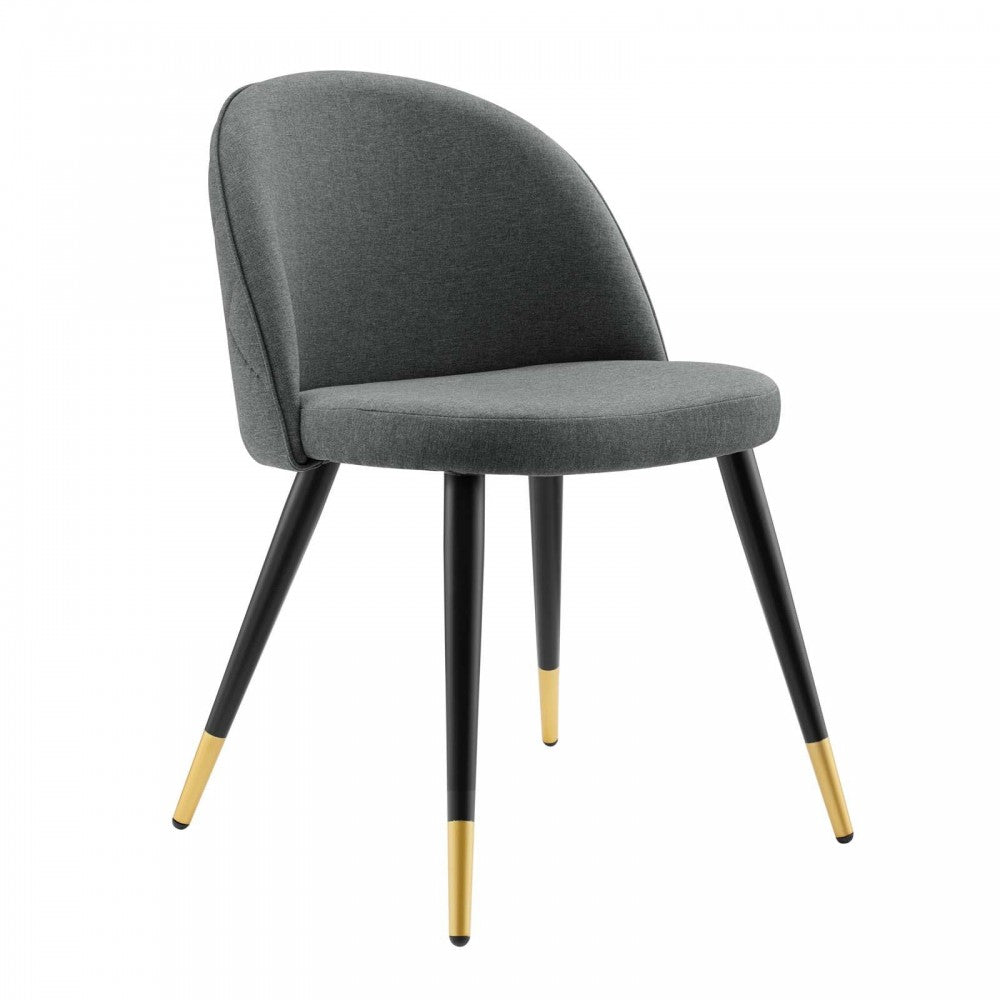 Cordial Upholstered Fabric Dining Chairs - Set of 2, Gray