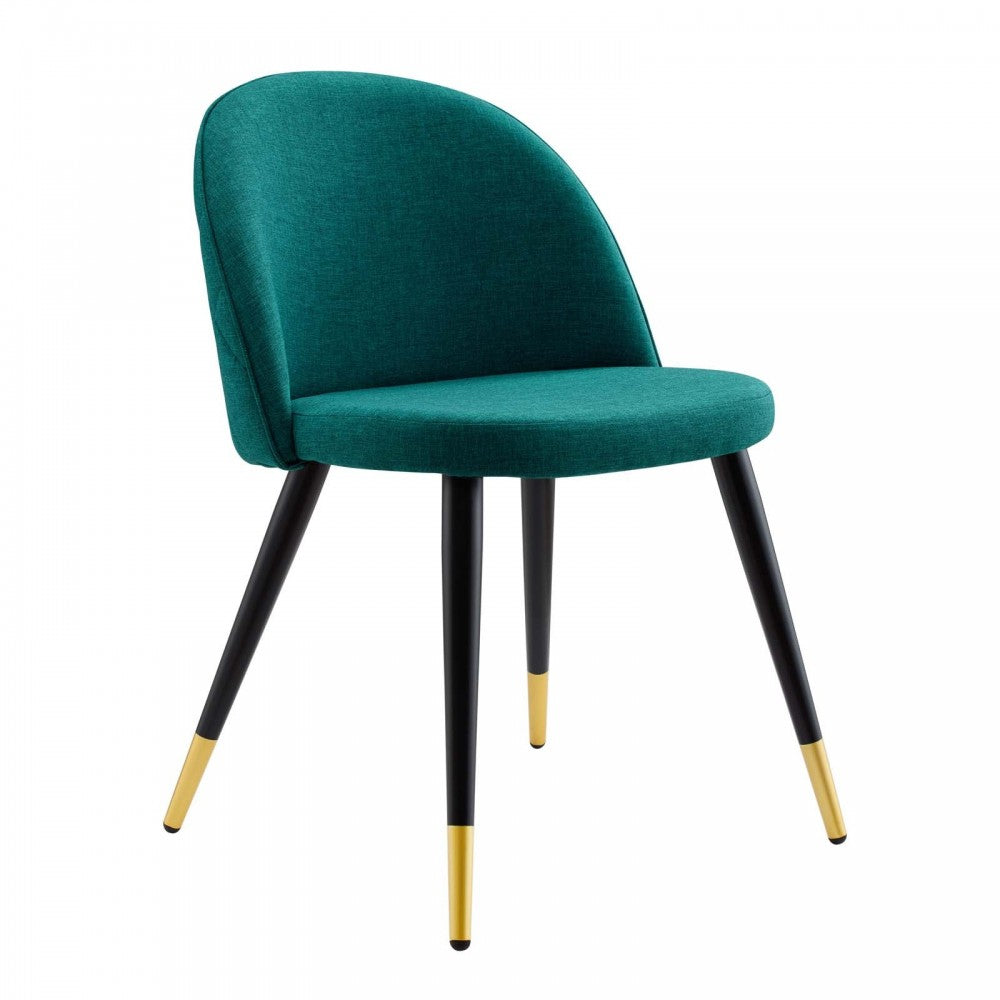Cordial Upholstered Fabric Dining Chairs - Set of 2, Teal