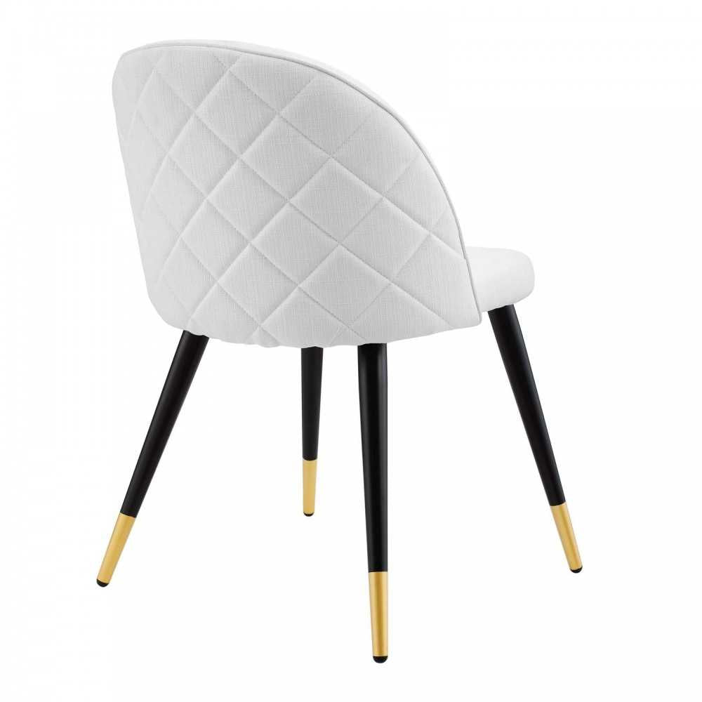 Cordial Upholstered Fabric Dining Chairs - Set of 2, White